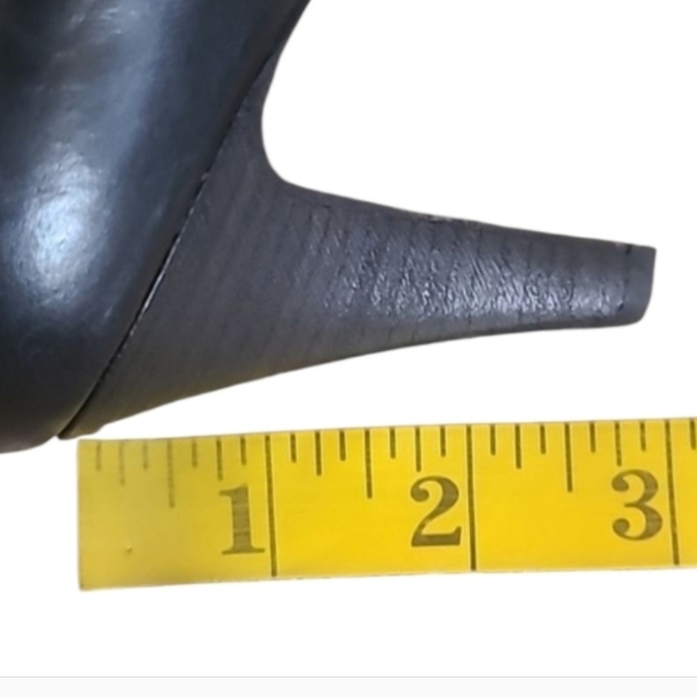 Paul Green Black Leather Criss Cross Straps Heels Pumps - Picture 9 of 9